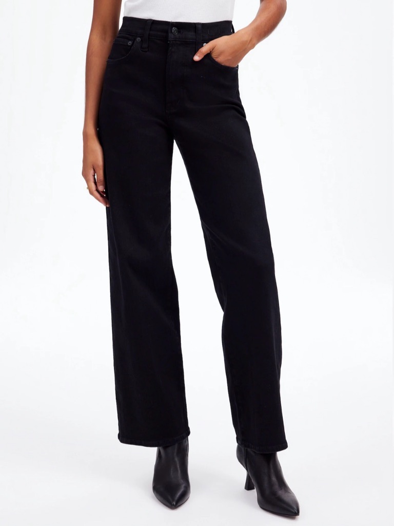 Madewell Perfect Vintage Wide Leg Jean Black Us 33 Like New